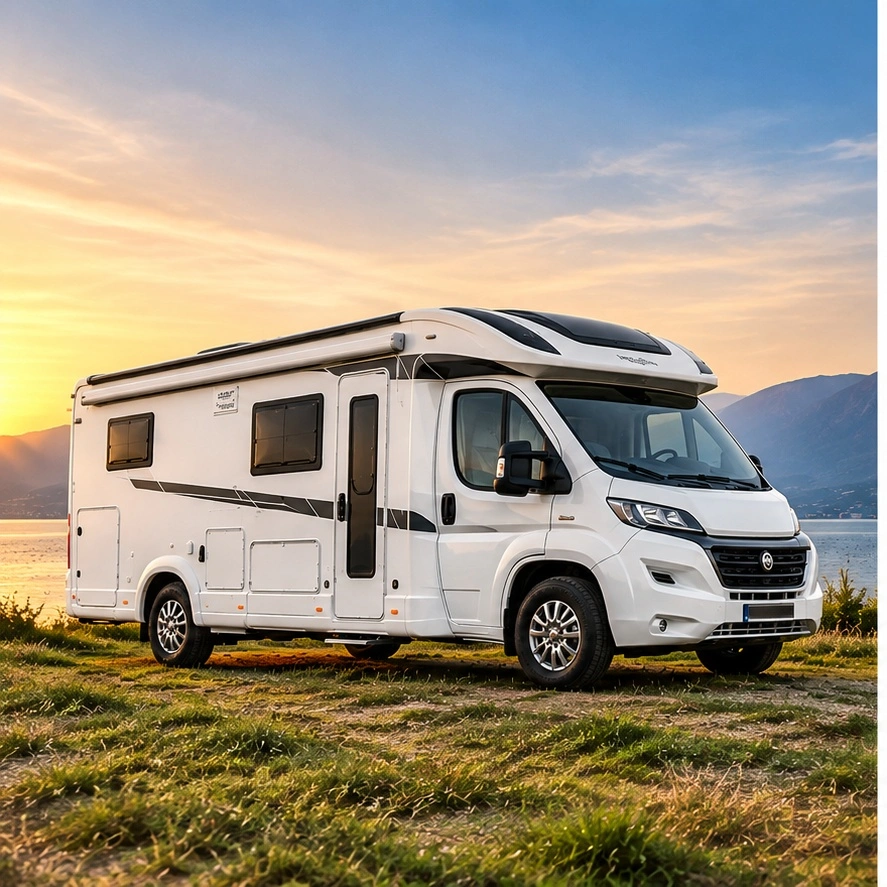 Geniş yaşam alanlı LK Karavan yarı entegre karavan modeli
